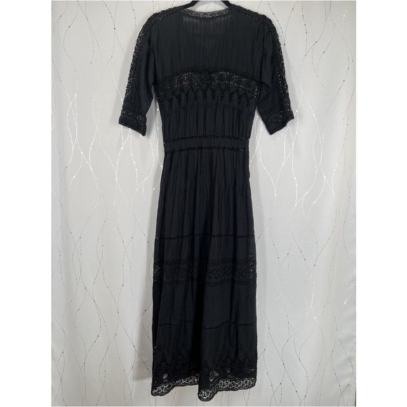 LoveShackFancy Beth Lace Maxi Dress in Black Eyelet - Picture 16 of 16
